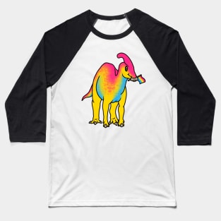 PANasaurolophus Prideosaur - Pride Month Pansexual Flag Dinosaur Baseball T-Shirt